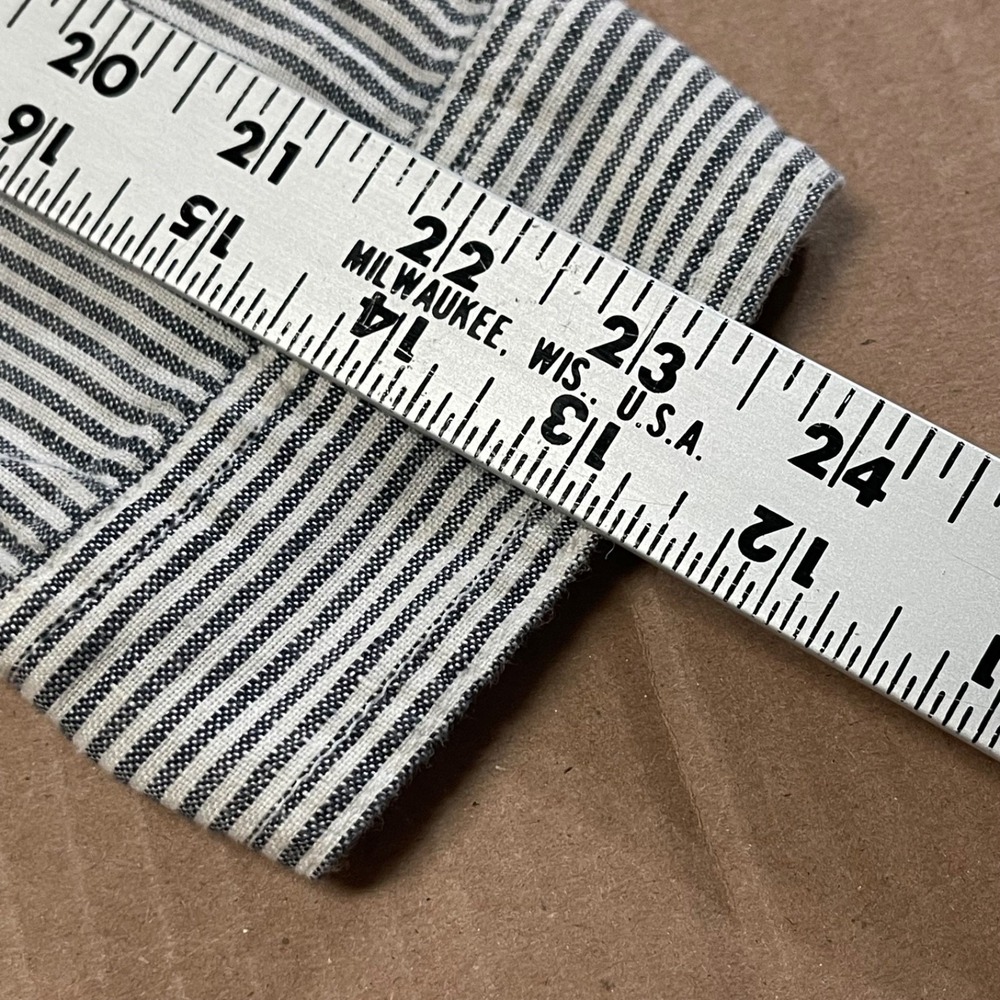 Jones New York Women's Sz Medium Blue/White Striped Linen Trucker Style Jacket - Picture 13 of 15